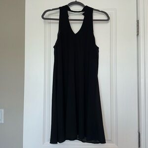 Black high neck dress